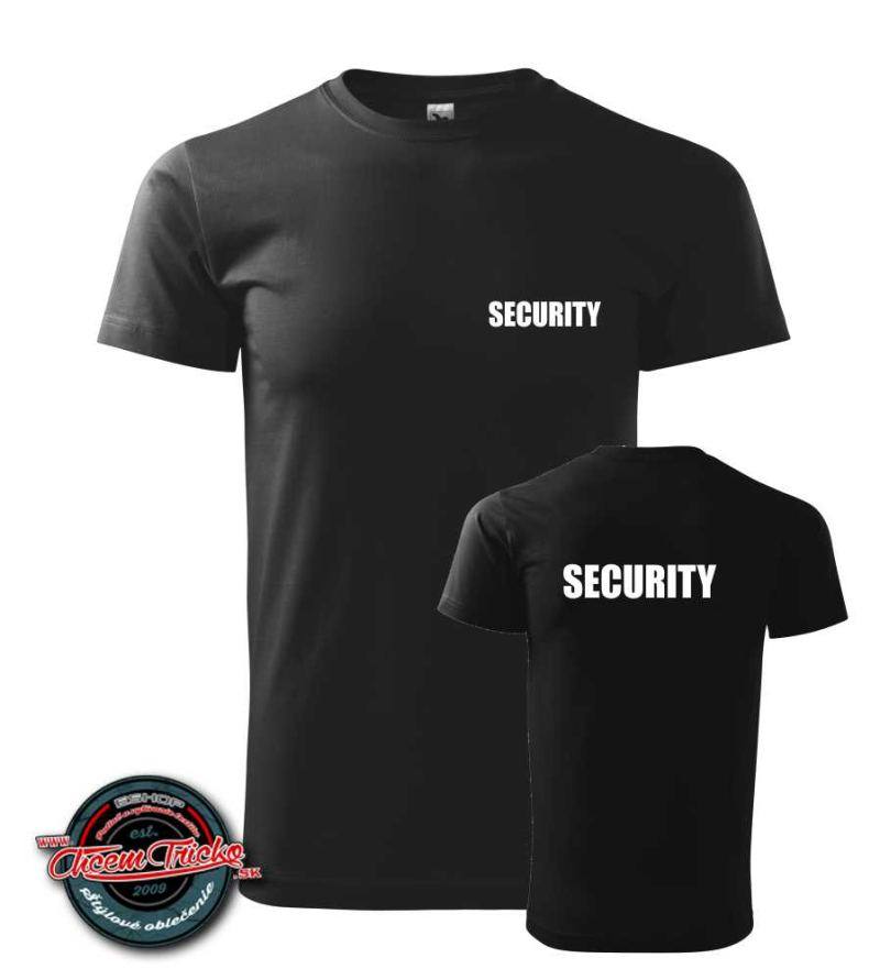 Tričko Security, XL, čierna