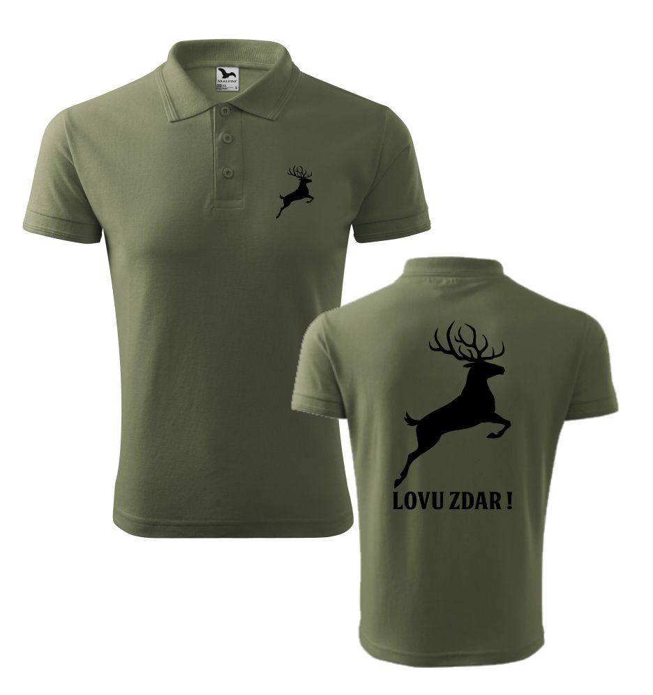 Pánska polokošeľa Lovu zdar! 3XL, khaki