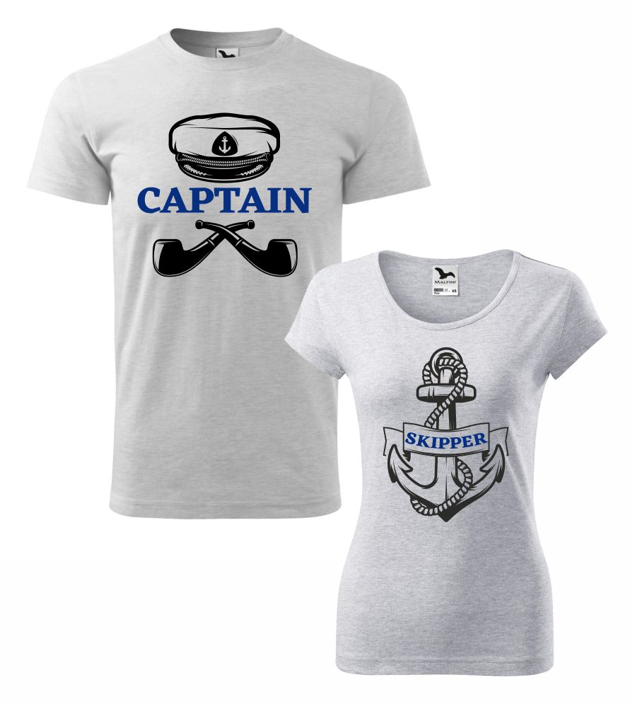 Tričká pre dvoch Captain & Skipper