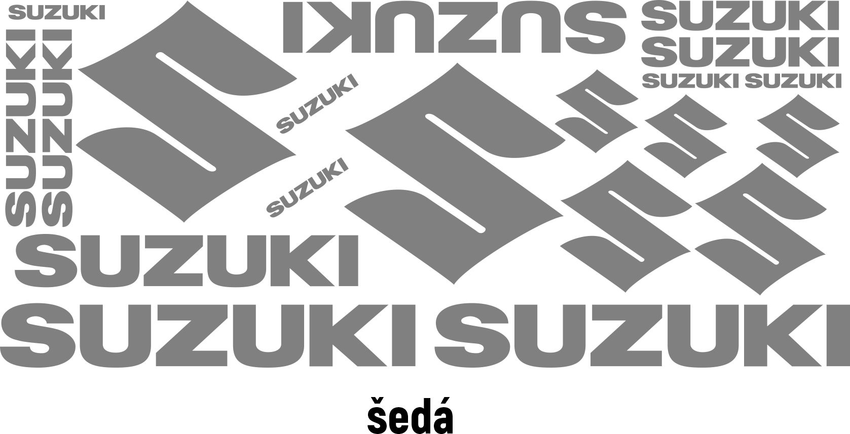 Sada samolepiek s motívom Suzuki 