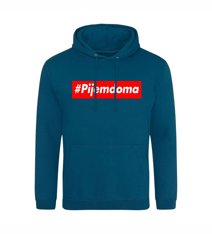 Kapucová mikina #Pijemdoma